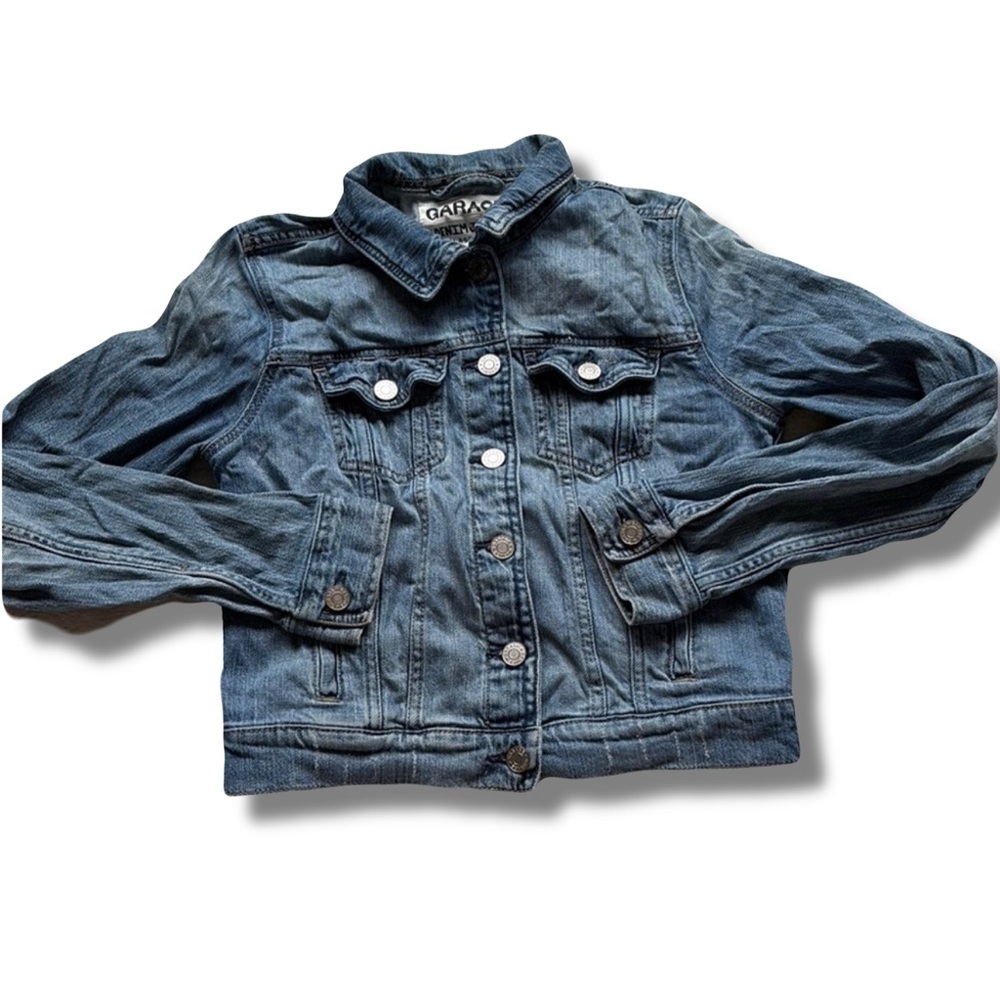 Garage Light Blue Cropped Jean Jacket Size Small